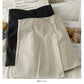 Irregular three button high waist short skirt female  2615