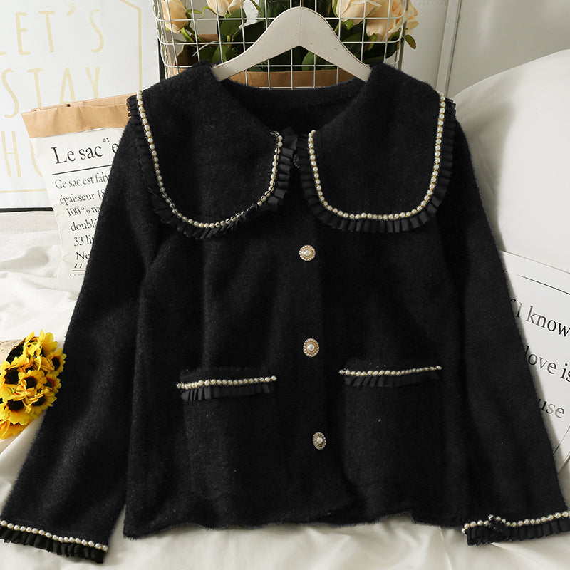Manteau ample en peluche, pull féminin polyvalent à manches longues 1798