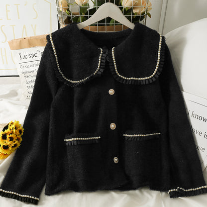 Manteau ample en peluche, pull féminin polyvalent à manches longues 1798