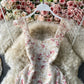 Robe fleurie brodée en dentelle avec bretelles 3313