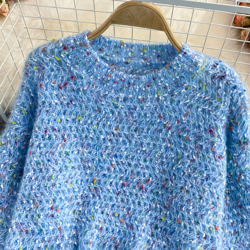 Joli pull col rond à manches longues 1475