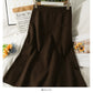 Hong Kong style retro elastic waist thin medium length skirt  2606