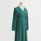 New women's V-neck Chiffon Floral Dress  2229