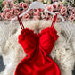 Jupe bustier sexy avec épissure de dentelle au design sensuel 2816