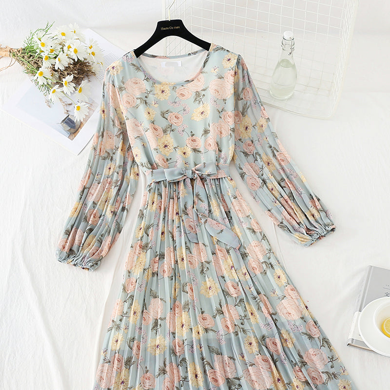 New style skirt retro minority pleated Pleated Chiffon Skirt  2416