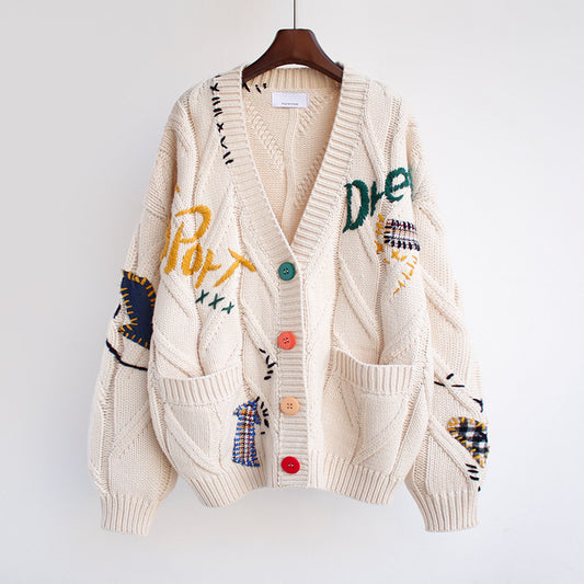 Cardigans paresseux, pulls d'automne en tricot ample 1443