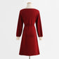 The little man is thin and covered in a red dress  2446