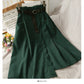 New solid color versatile irregular high waist skirt  2664