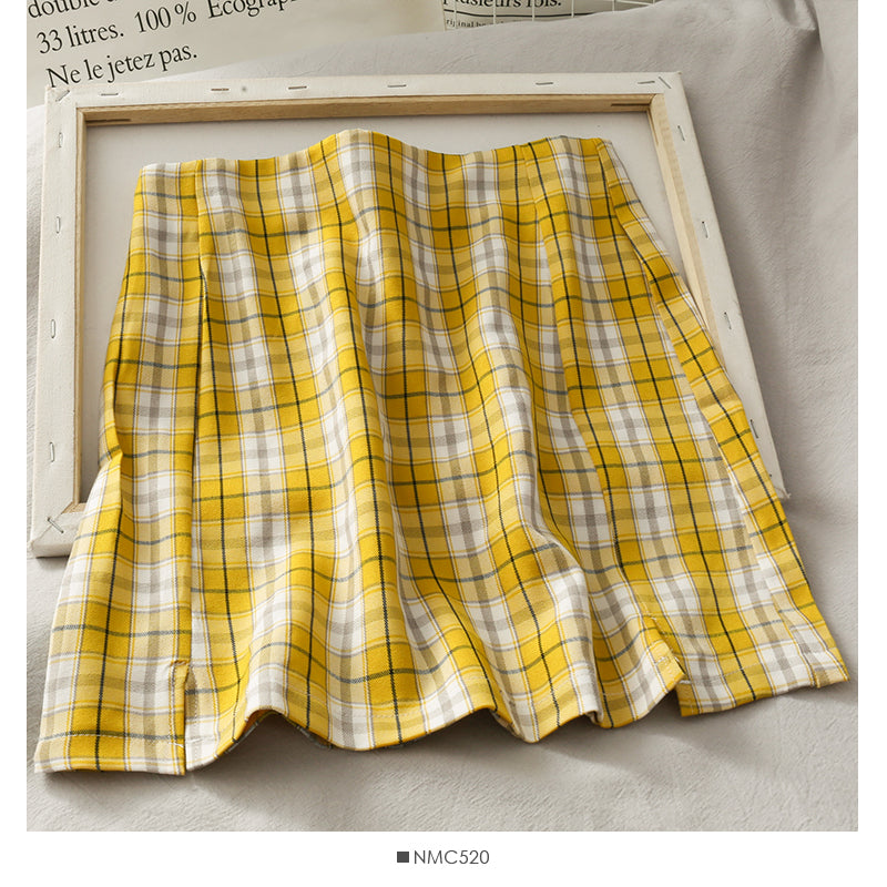 Korean casual plaid skirt  2600