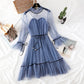 Lace mesh dress girl's heart is thin fairy skirt  2450