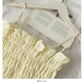 Korean wrinkled fungus side high waist thin dress for women  2686