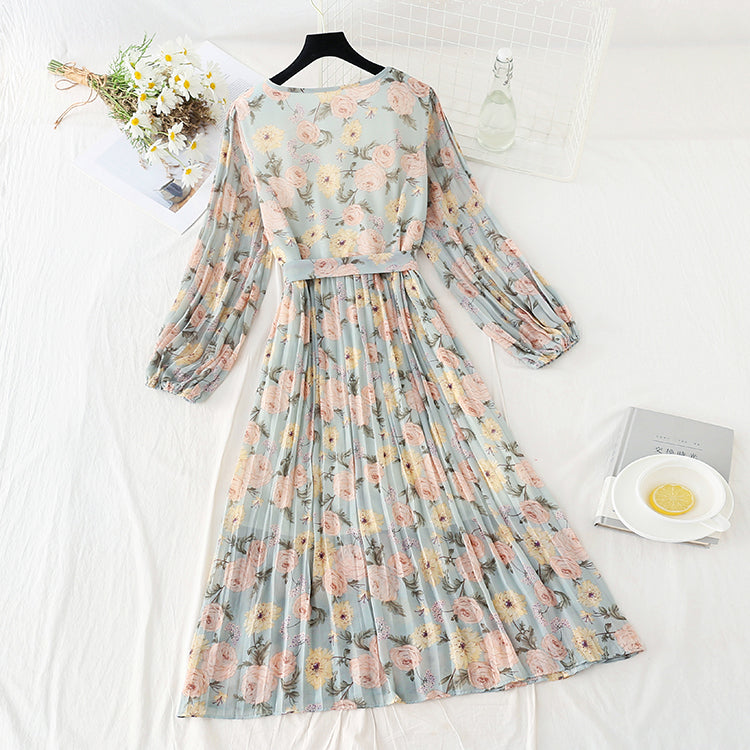 New style skirt retro minority pleated Pleated Chiffon Skirt  2416