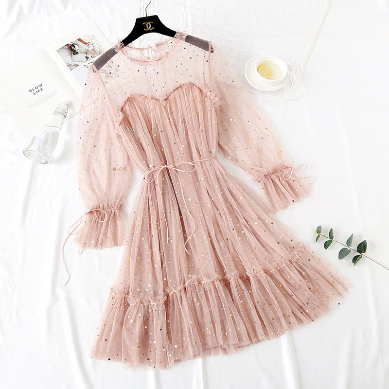 Popular wisdom smoked French Platycodon grandiflorum French bottom mesh skirt  2141