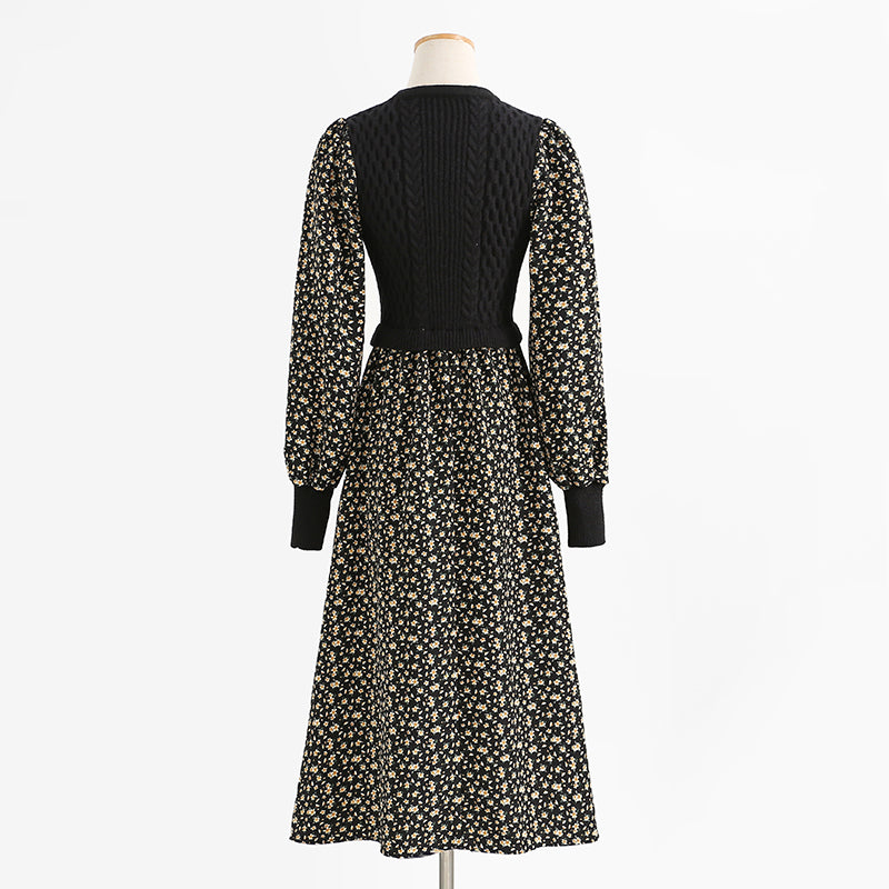 Versatile wool dress design sense of minority corduroy temperament bottomed skirt  2275