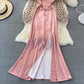Metallic mosaic dot mesh suspender dress dress dress  3268