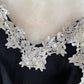 French retro Flower Embroidered backless knitted buttock dress  2782