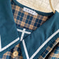 Robe à carreaux col bébé vent doux 3367