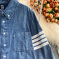 Women's Korean version medium length loose denim shirt coat  1687