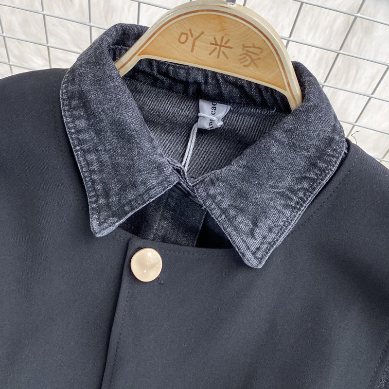 Robe trapèze à taille étroite, boutonnage simple, manches bouffantes, col carré, 3117