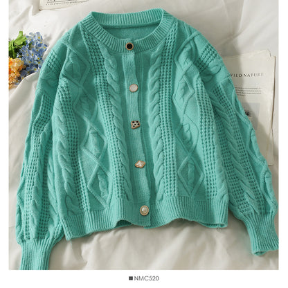 Pull femme col T cardigan haut ample et fin, pull polyvalent à manches longues en lin 2069