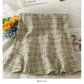New Vintage tweed Plaid high waist skirt  2583
