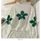 Pull slim à col bas et simple boutonnage imprimé pour femme, nouveau pull cardigan polyvalent à manches longues 2082