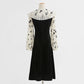 New style temperament small black dress early autumn fashion golden velvet dress  2237