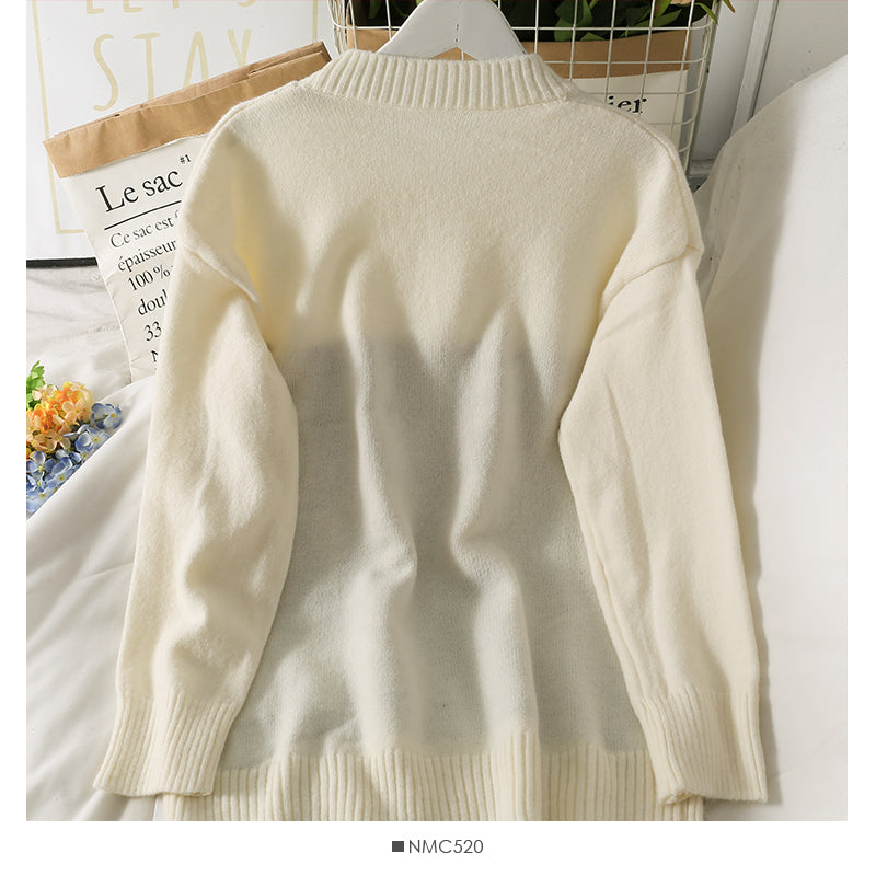 Pull fin mi-long col rond haut polyvalent coréen 2013