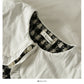 Splicing wooden ear edge doll neck long sleeve small coat for women  2113