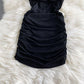 Pleated slim wrap hip skirt short suspender bottomed skirt  2778