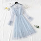 Bottom lace dress autumn and Winter Fairy mesh sling two-piece set  2462