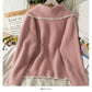 Manteau ample femme automne hiver col costume pull à manches longues 2052