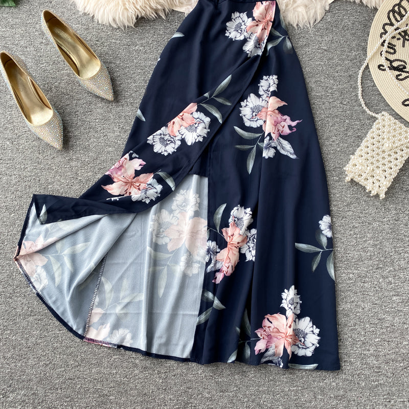 Robe à volants pour vacances à la mer, épaules dénudées 3134