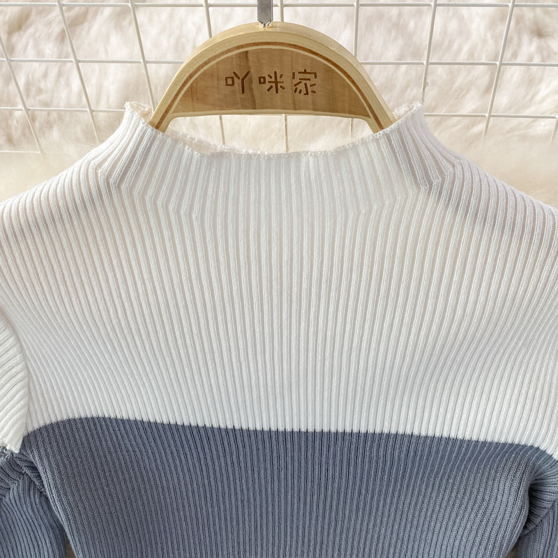 Robe en tricot à col montant vintage française 3358