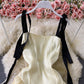 Robe bustier slim irrégulière à volants français 3293