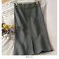Slim and versatile solid color split knit  2666
