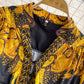Leichtes Luxus-High-End-Retro-bedrucktes V-Ausschnitt-Blasenärmelkleid 3011