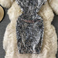 V-neck dress slim temperament bottomed Hip Wrap Skirt  2799