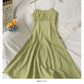 French minority women with slim waist, beautiful back and high waist suspender skirt  2703