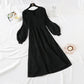 Women's net red long sleeve bottomed knitted dress  2138