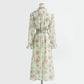 New gentle lace up long sleeve dress small and fresh  2218