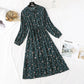 French retro long sleeved Chiffon Dress fairy super fairy series  2165