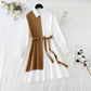 New fashion big brand color contrast temperament inner skirt  2196