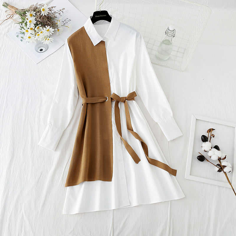 New fashion big brand color contrast temperament inner skirt  2196