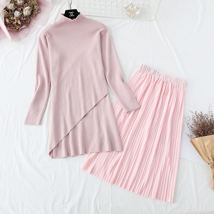 New beveled sweater + velvet skirt  2207