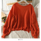 Pull slim à col bas et manches longues pour femme, nouveau pull bouclé polyvalent de couleur unie 2022