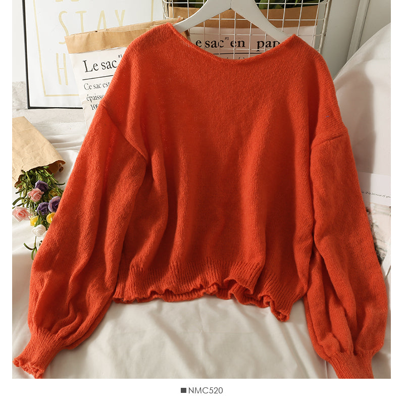 Pull slim à col bas et manches longues pour femme, nouveau pull bouclé polyvalent de couleur unie 2022