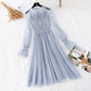 New French retro colorful star long skirt two-piece suit  2240