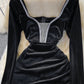 Korean new V-neck velvet with diamond temperament waist closing  2846