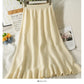 Slim Plaid Knit Skirt, versatile Ruffle A-line skirt  2608